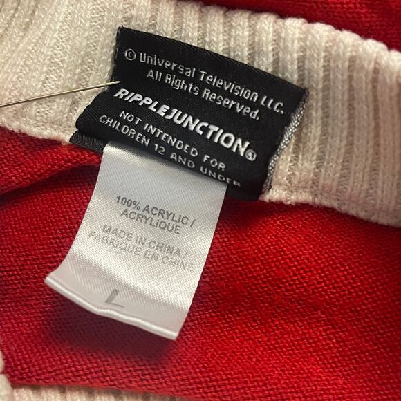 The Office WITH YOUR NOSE SO DWIGHT Ugly Christmas Sweater Size Large - Picture 4 of 4